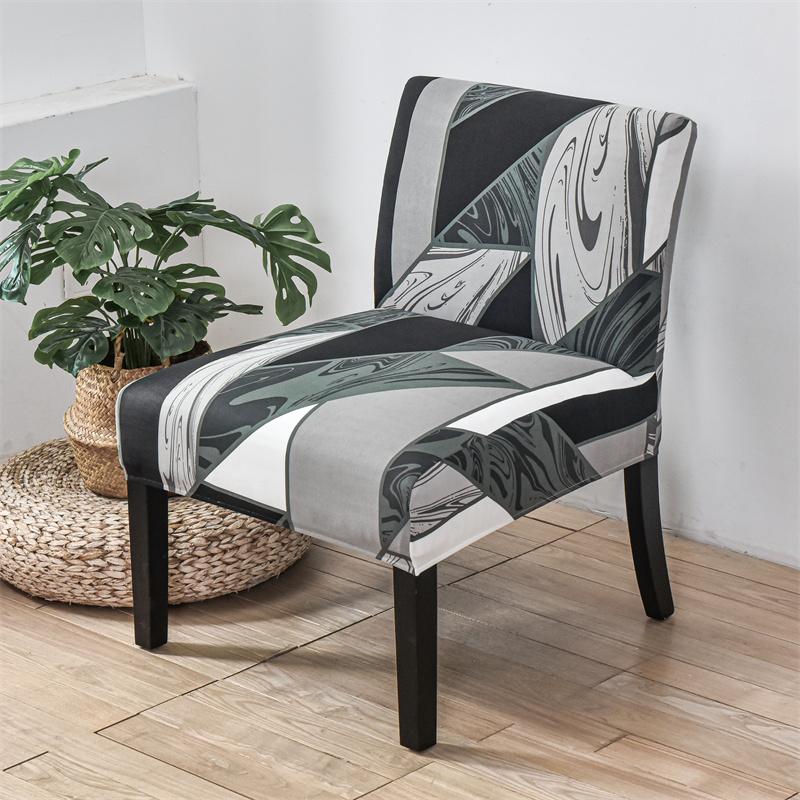 Nordic Armless Chair Cover Stretch Spandex Accent Dining Chair Covers Nordic Sofa Slipcovers for Living Room Christmas Decor