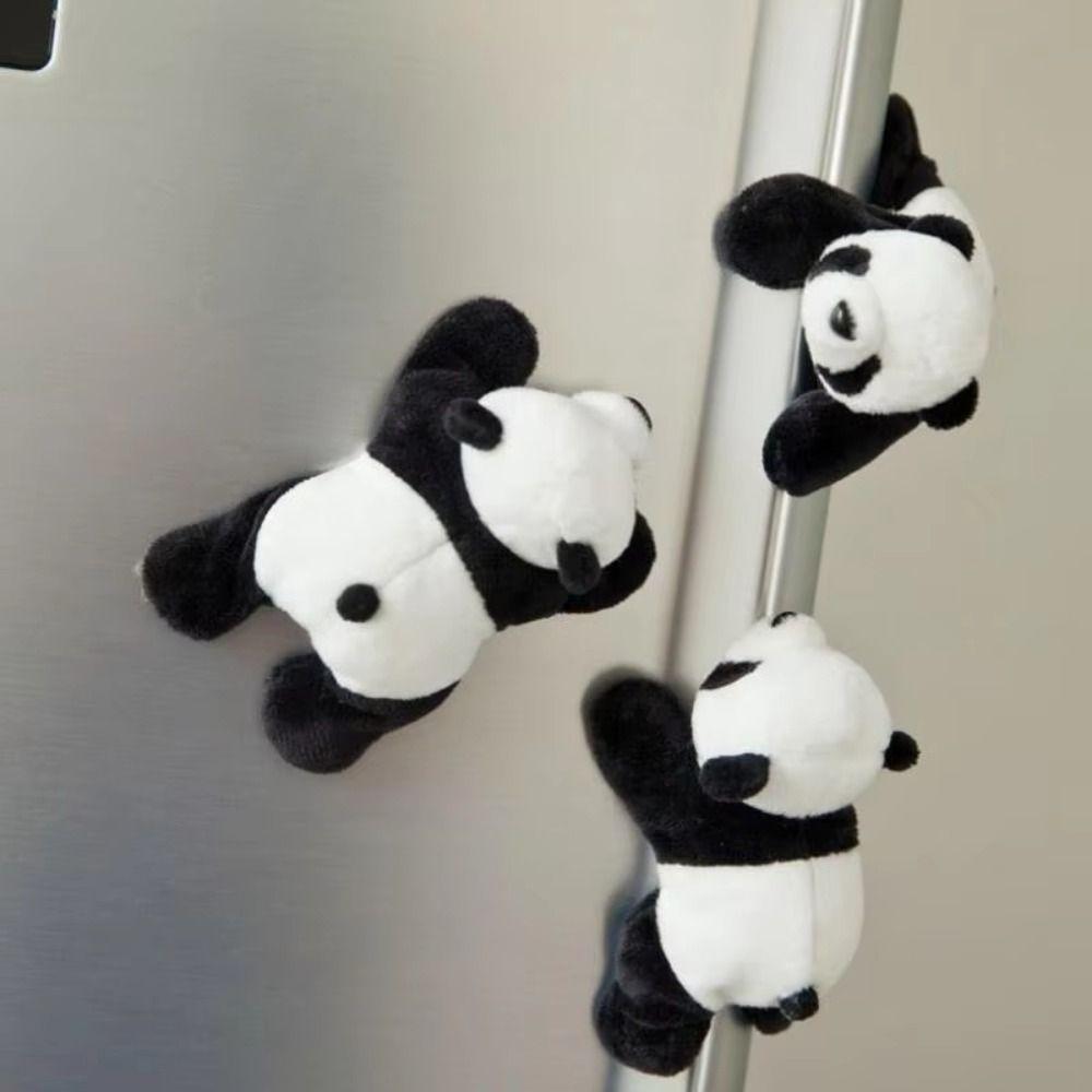 Cute Mini Panda Refrigerator Magnet Cartoon Panda Decorative Refrigerator Decor