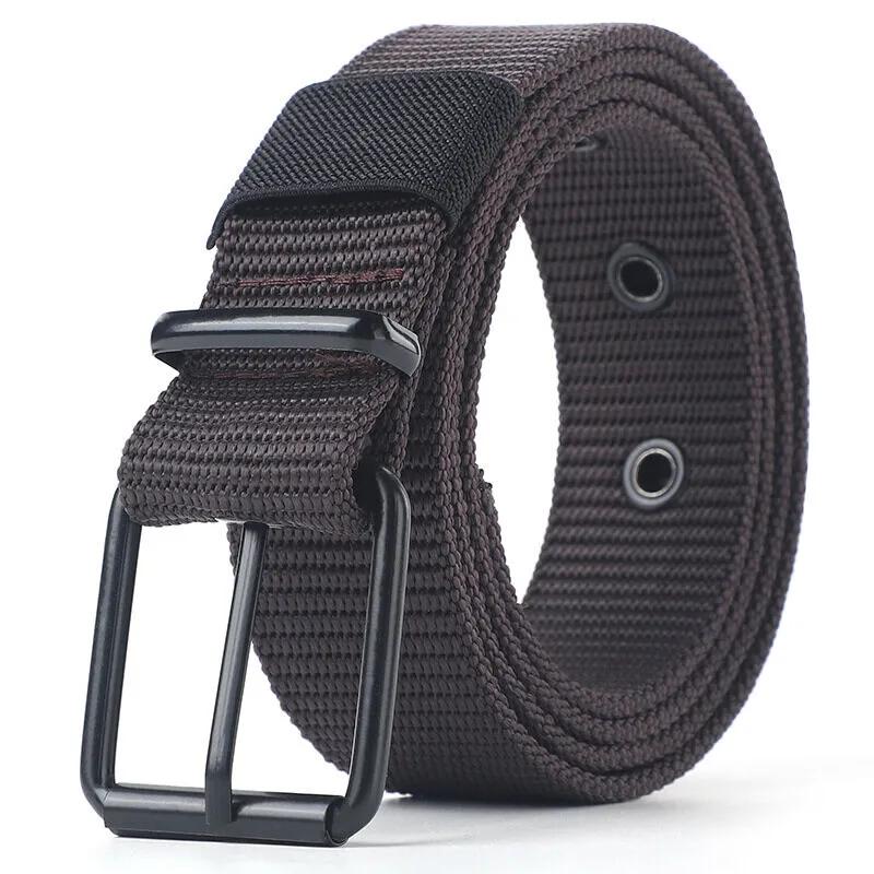 Men's Alloy Pin Buckle Belt Women High Quality Student Youth Nylon Canvas Waist Strap Belt for Jeans Luxury Designer Cummerbunds