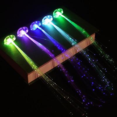 Fermacapelli Luminosi a Fibra Ottica LED Colorati