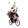Vánoční přívěsek na auto realistický jezdecký tvar panda lehký závěsný doplněk vánoční stromky dvířka Okna dekorace Závěsná ozdoba taška popř.