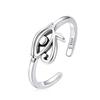 WOSTU 925 Silver Pet Cat Stackable Opening Ring For Women Snake Dog Adjustable Rings Fine Jewelry Party Birthday Gift