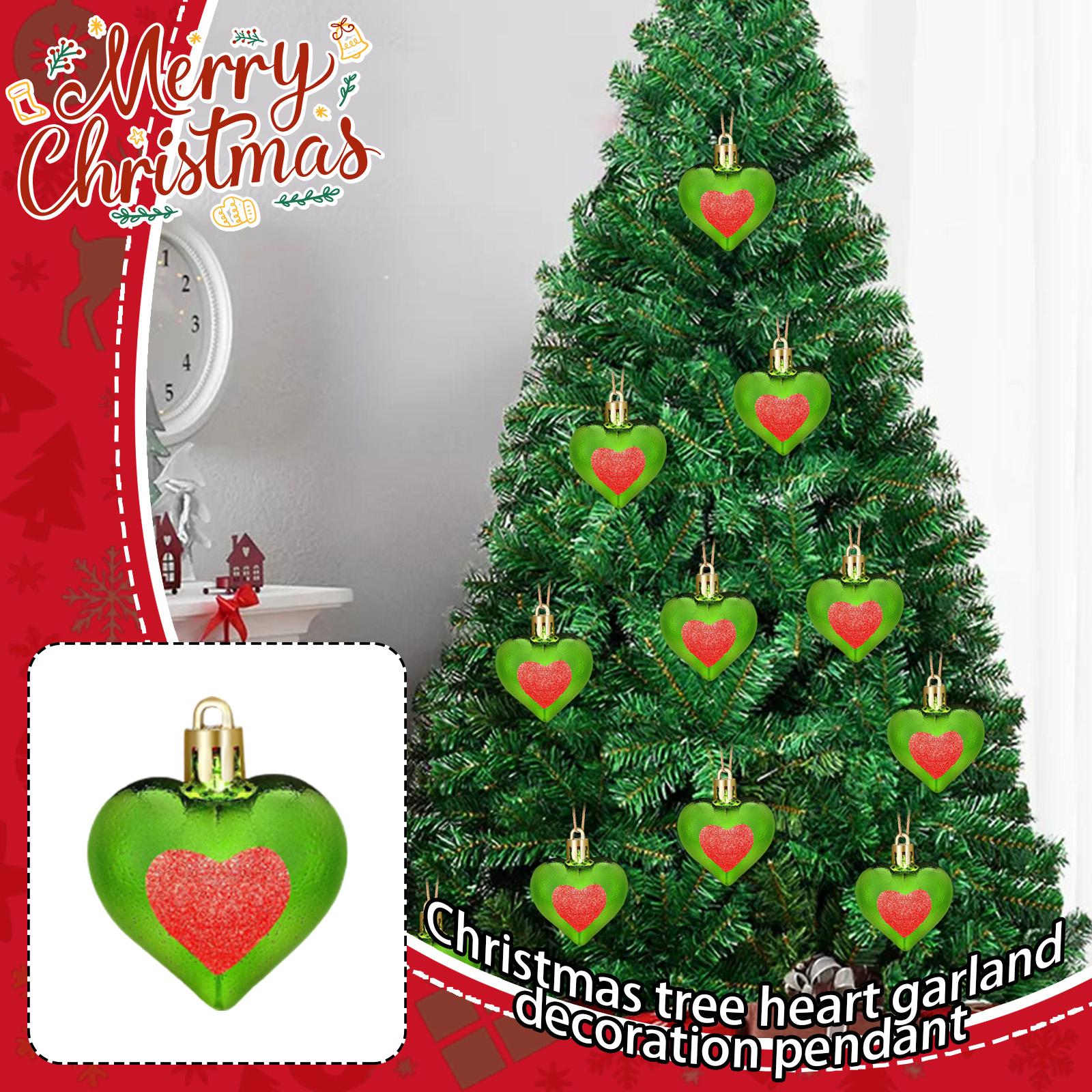 

Decoration Christmas Tree Wreath Ornaments Small Pendant Gift Love Peach Heart Ball Ornaments One Size