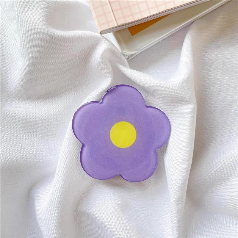 Anvelo Acrylic Flower Retractable Magnetic Phone Ring Holder (Random color shipping)