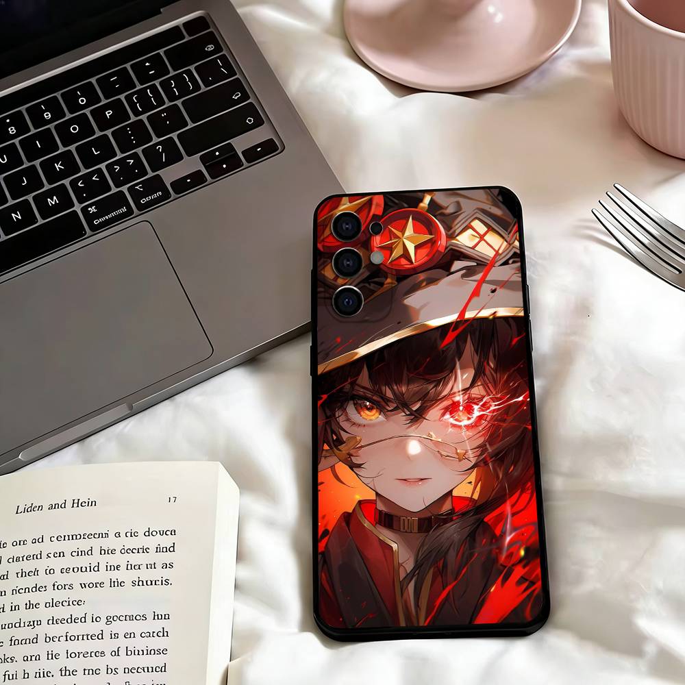 Megumin-n Anime KonoSubaS-S Phone Case Black Silicone Soft For Samsung S25,S24,S21,S22,S23,S30,Ultra,S20,Plus,Fe,Lite