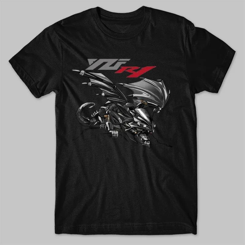 Classic Japanese Motorcycle YZF R1 RN12 Dragon Inspiration T-Shirt 100% Cotton O-Neck Summer Short Sleeve Casual Mens T-shirt
