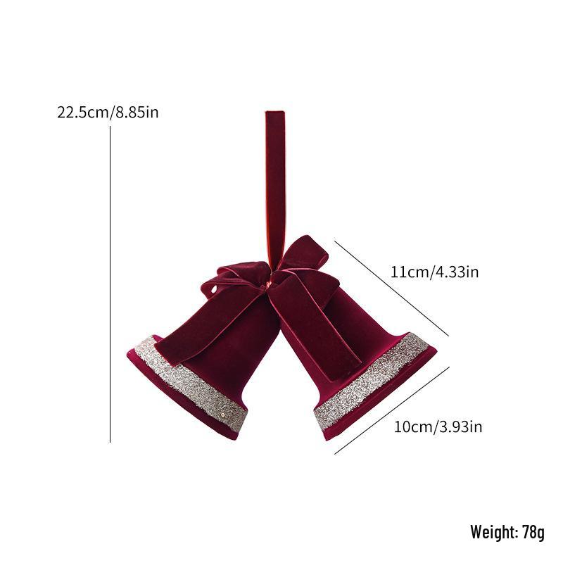 NUCHI Cross-Border Christmas Bell Ornaments - Tree & Window Decorations