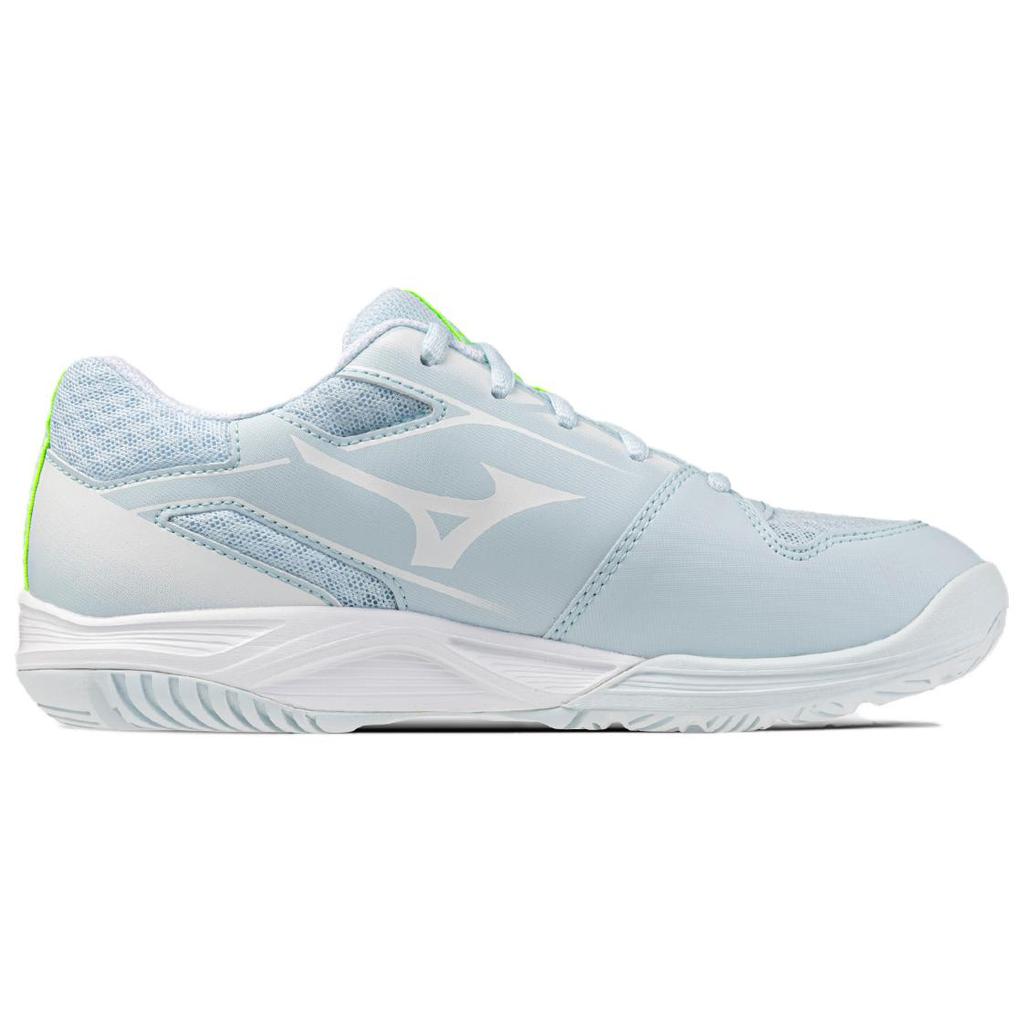 Mizuno Break Shot 5 Jr. Ac Comfortable Fit Low-Top Tennis Shoes Unisex sneaker Light-Blue Yellow 61GA255522