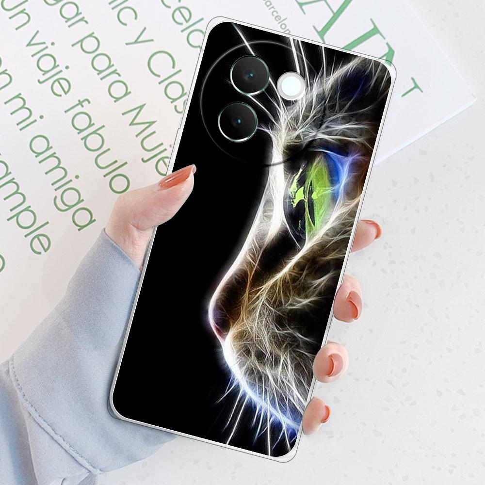 For Vivo V30E 5G Case Back Cover For Vivo Y200i 5G Funda Shockproof Clear Soft Silicone Phone Case on Vivo T3X 5G Protect Coque