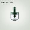 1pc Glass Seasoning Bottle With Telescopic Spoon Household Kitchen Salt Storage Box Leak Proof and Moisture-proof