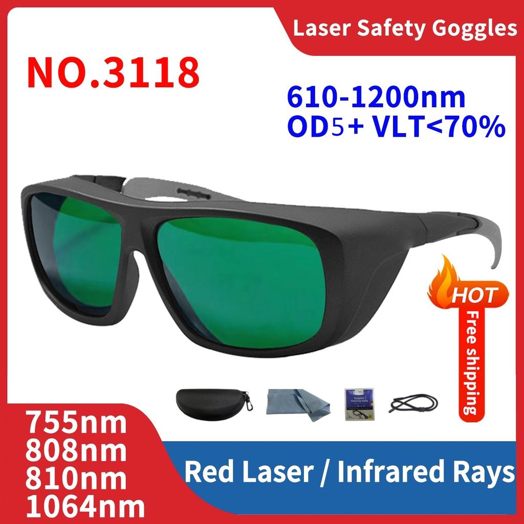 Gafas Láser Protección Rayos X Gafas de Seguridad Trabajo Laboral Industriales Protección Ocular UV IPI IR IPL FPV 200-2000nm 1064 532nm