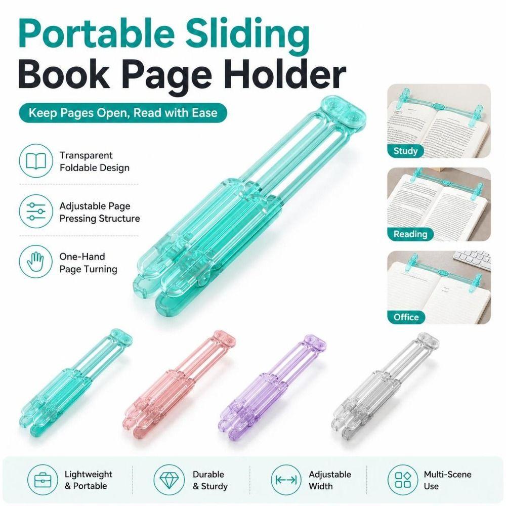 Transparent Book Page Clip Plastic Reading Book Clip New Book Page Holder Reading Accessories