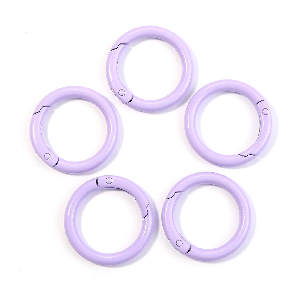 5-10Pcs Alloy O Ring Spring Clasps Openable Round Carabiner Keychain Clips Hook Dog Chain Buckle DIY Keyrings Jewelry Connectors