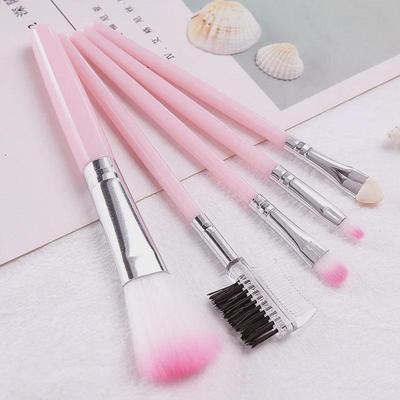 Five-Piece Makeup Brush Set: Eyeshadow and Blush Brushes - Soft, Portable Beauty Tools
