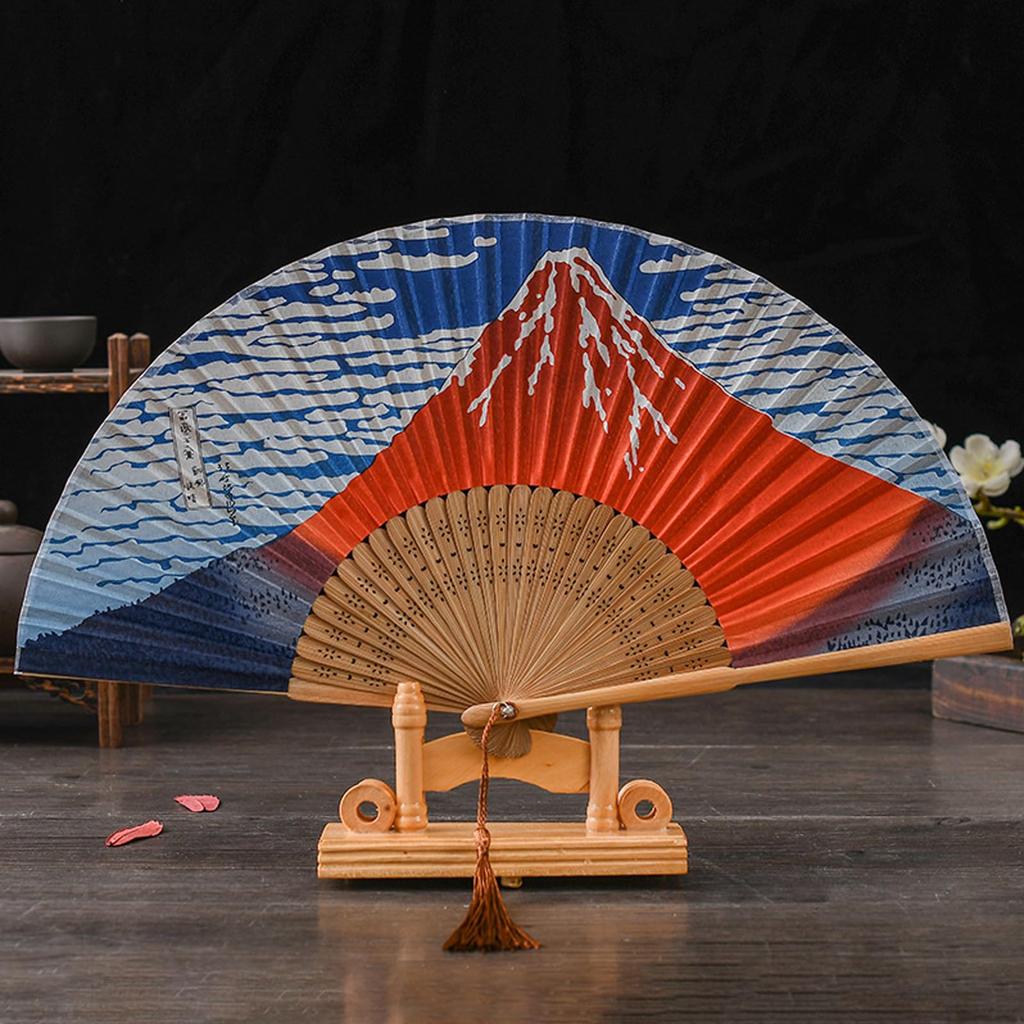 Silk Fan for Men and Lightweight Bamboo Silk Bamboo Craft Japanese Style Accessory Fan [YINKE] Women, Frame, High-Quality Fan, Fan, Fan, Stylish,