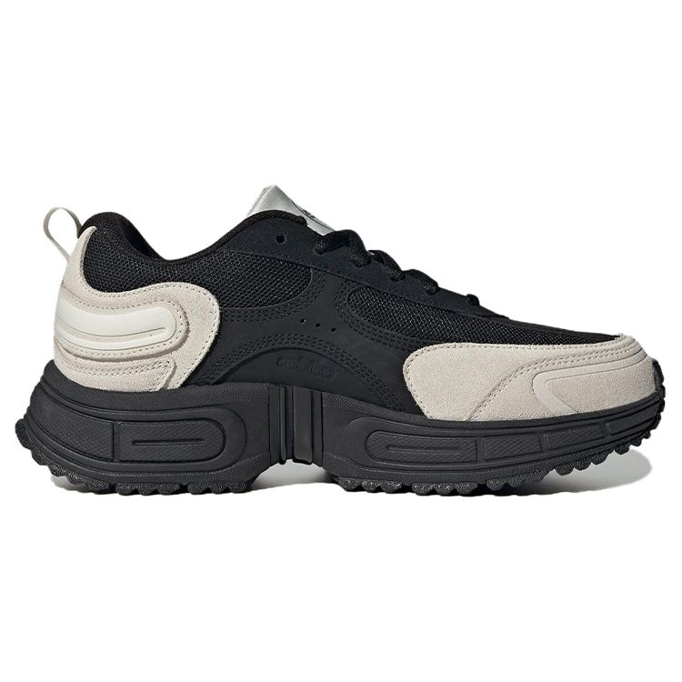 Adidas Neo Fantasy Flow Fabric Synthetic Leather Cow Split Leather Comfortable Versatile Low-Top Casual Shoes Women sneakers Black White IG4206