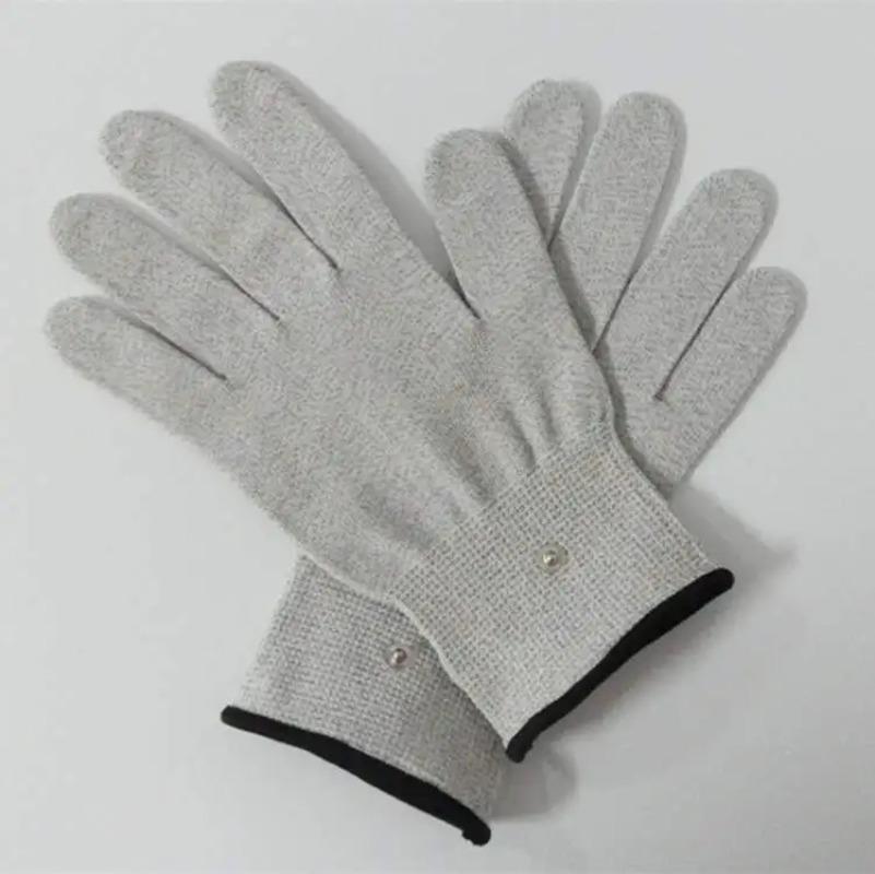 10 Pairs Silver Fiber Conductive Meridian Therapy Gloves for BIO Micro Current Stimulator TENS Face Body Massage Device