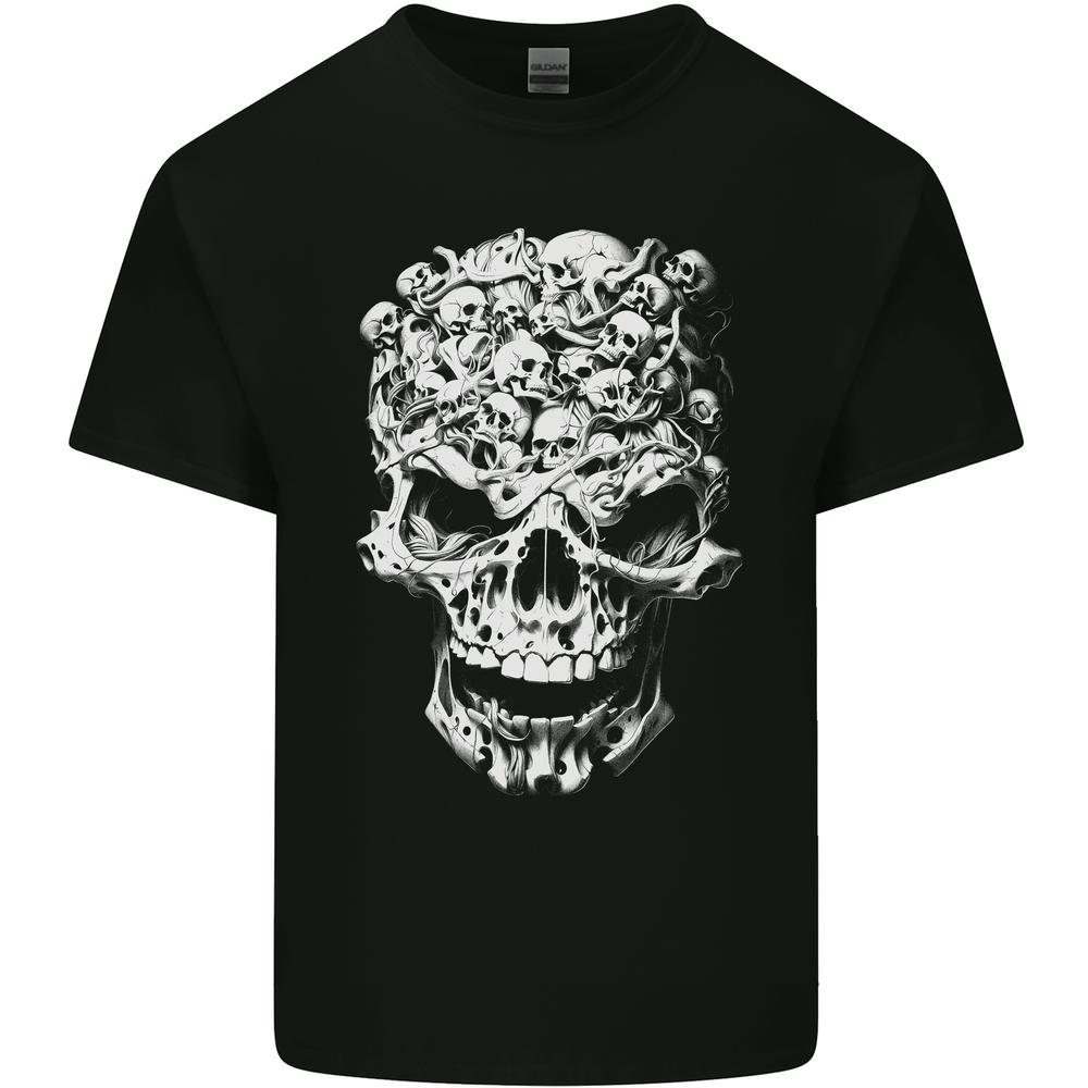 Skull Made of Skulls Heavy Metal Rock Music Unisexs Cotton TShirt Tee Top S