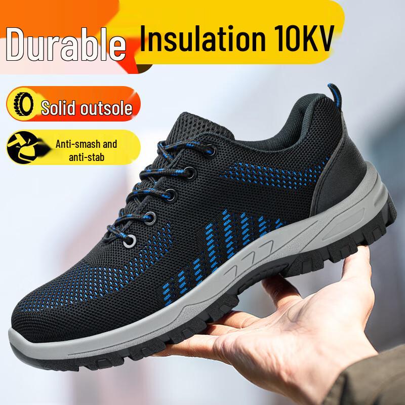 Laoguanjia Men s 10KV Insulated Flyknit Safety Work Shoes 38