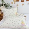 Set of 2 All-Cotton Gauze Pillowcases: Snap Button, High-Density, Non-Shedding, Four-Season Use