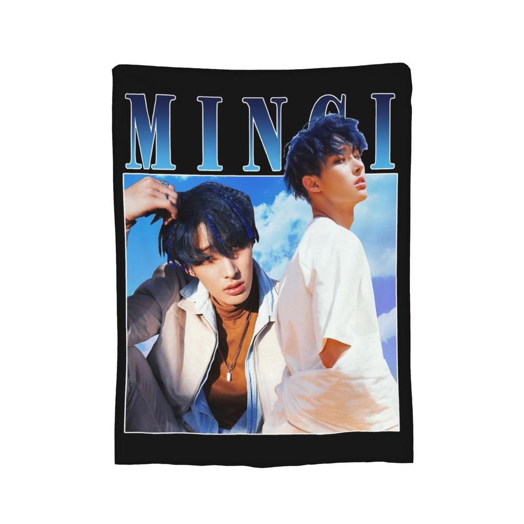 Yunho 90s Ateez Kpop Band Blanket Fleece Spring/Autumn  Breathable Soft Throw Blankets for Bedding Couch Bedspreads