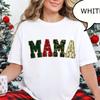 Comfort Colors® Mamma Christmas T-Shirt, Christmas Tree Plaid Mama Shirt, Xmas Gift For Mama, Xmas Mom Shirt