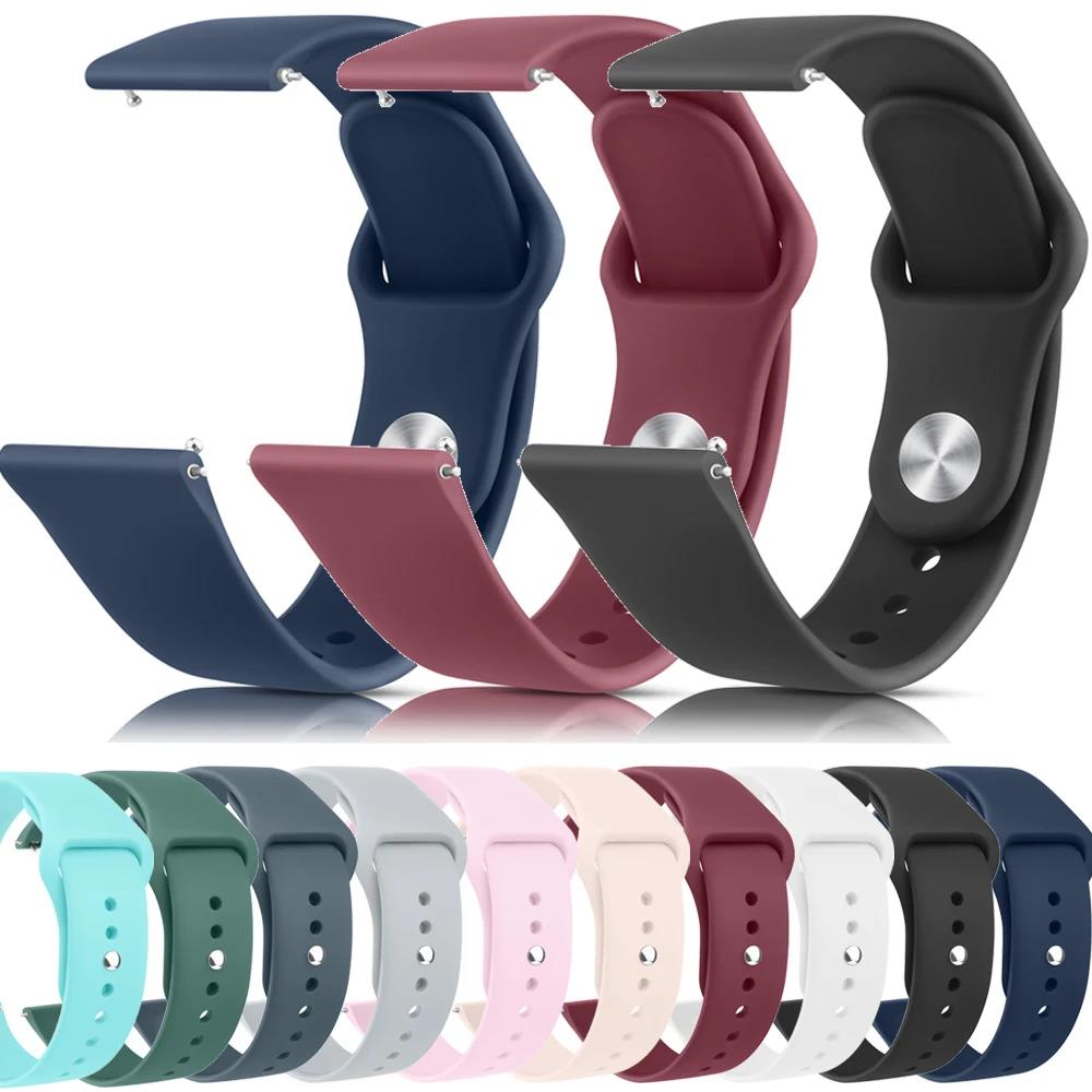 Silicone Watch Band Quick Release 20mm 22mm Strap Universal Replacement Sports Bracelet Smartwatch Accessories Wrist Watchband 3