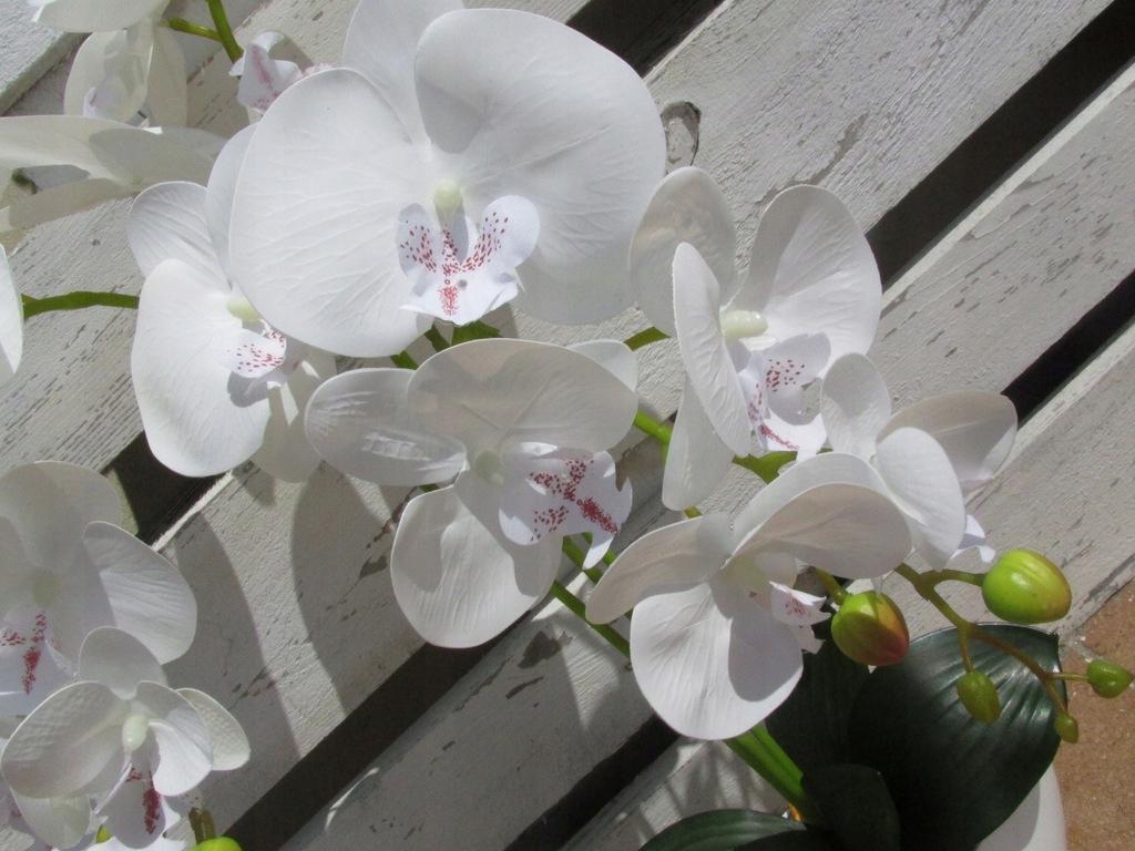 Artificial orchid flower decorative branch 75 cm