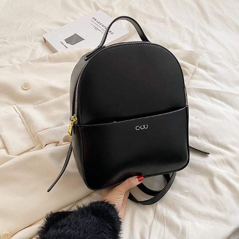 

Модный, экстремально простой, большой емкости школьный рюкзак, однотонный, новый классический винтажный рюкзак, высококачественная кожа Sense PU