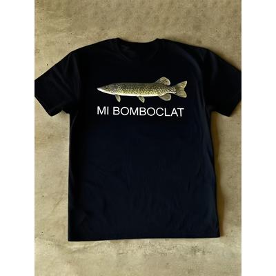 Vintage Mi Bomboclat Potisk Grafika Vzor Ryby Pánská Trička s Potiskem 100% Bavlna Tričko s Krátkým Rukávem Unseix Oblečení Oversize Tričko