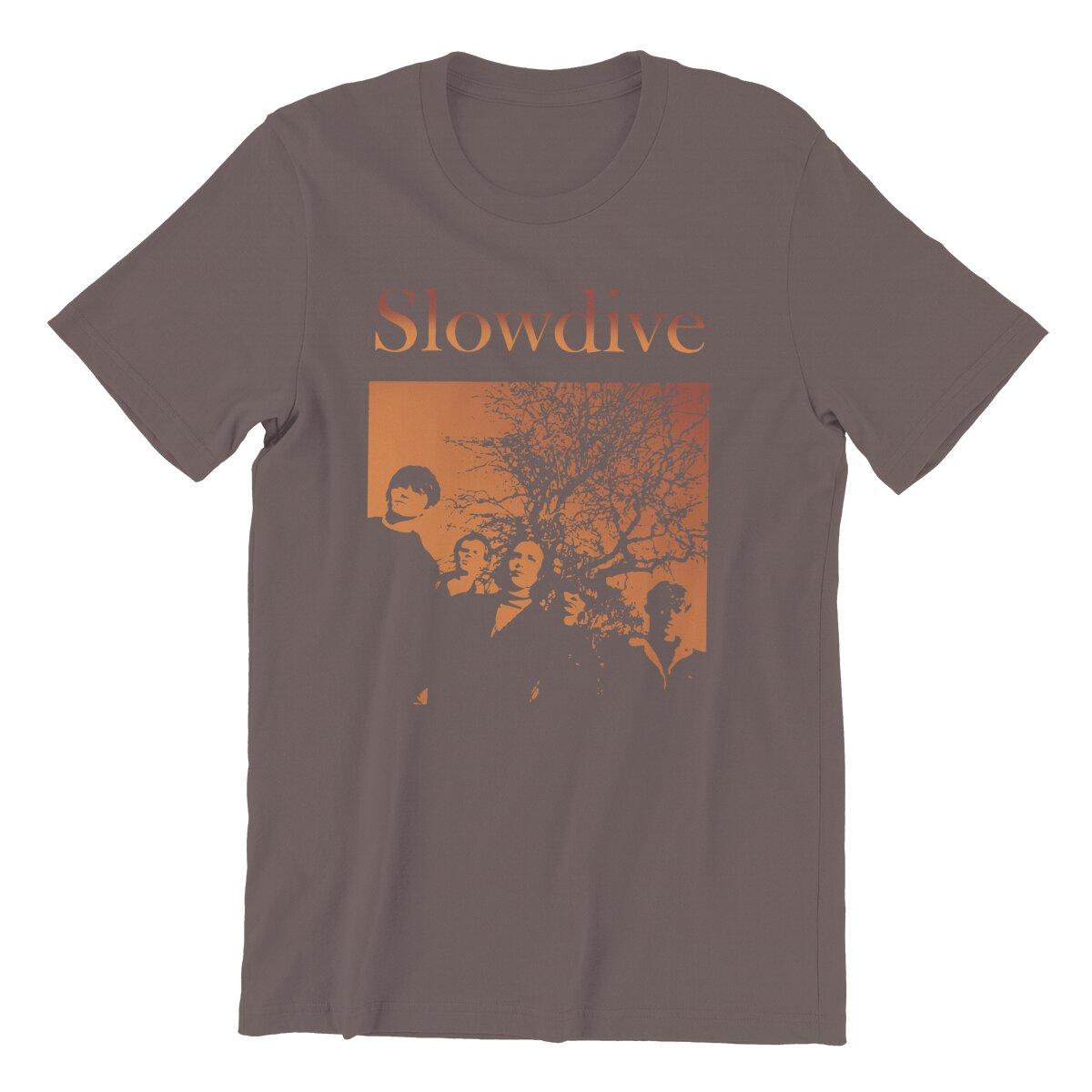 Мужская футболка Slowdive Tour 90-х Хлопковые топы Повседневная футболка с коротким рукавом и круглым вырезом Классические футболки S