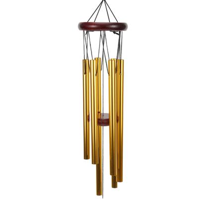 Metal Wind Chime 6 Tubes Hanging Good Luck Ornaments Garden Home Wedding Party Decorative Bell Pendant Christmas New Year Gifts