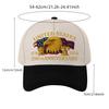Hardtop Five-piece Baseball Cap Women's American Anniversary Printed Cap Outdoor Sun Hat