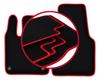 Dywaniki welurowe z czerwoną krawędzią do: Smart Fortwo III hatchback (2014-2020)