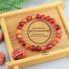 Festive Gifts Red Agate Beaded Bracelet Warm Fashion Jewelry For Men And Women Daily Wear Simple Versatile Accessory