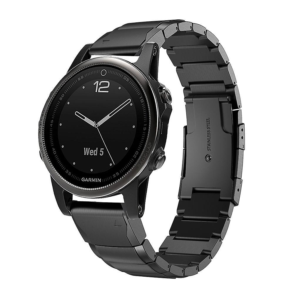 For Garmin Fenix 5S Quick Release Stainless Steel Watch Band Replacement Strap with Folding Clasp