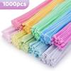 1000pcs Pipe Cleaners Craft , Thick Multiple Color Chenille Stem Flower Craft Supplies for DIY Art Christmas Creative Decoration