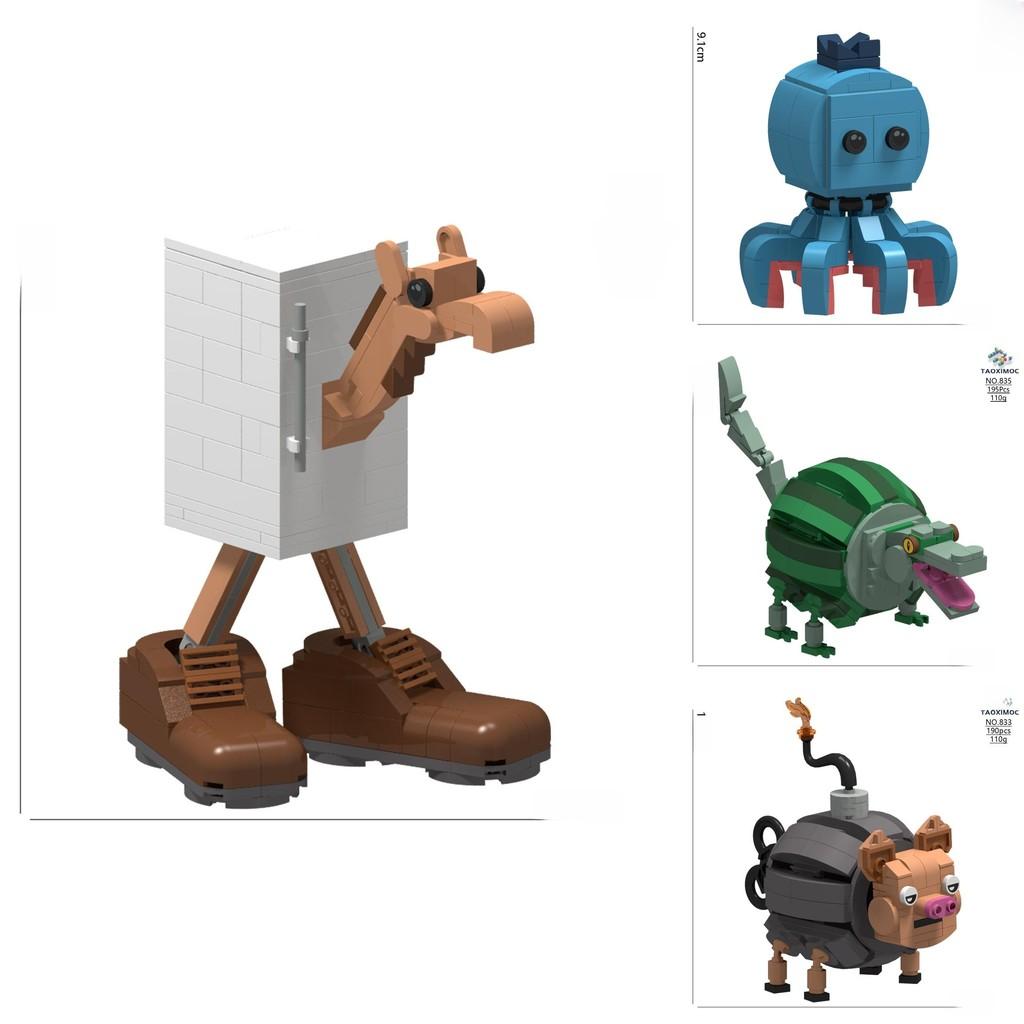 Tung Tungsahur Tung Diy Building Blocks Cartoon Assembly Toys For Gift Kids