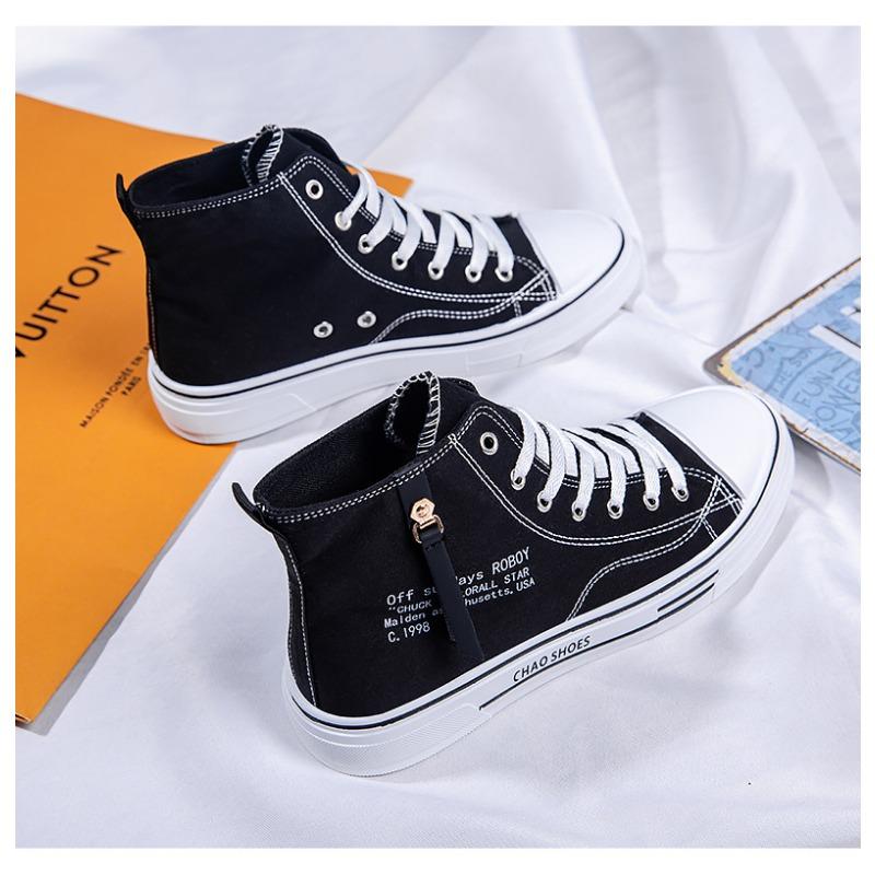 Trending high-top lerretssko Herre Uformell Kul mote Street Style Sko Hip Hop sneakers for tenåringer