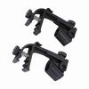 2 Pcs New Portable Adjustable Clips on Drum Mount Rim Microphone Shockproof Clamp Holder(Black)