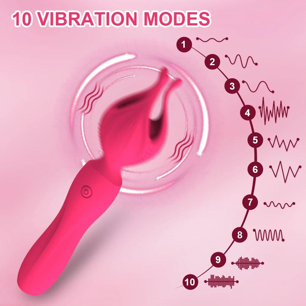 Kouzelná hůlka Lotus AV Vibrátor pro ženy Stimulátor bradavek a klitorisu Masážní přístroj Masturbátor Zboží pro dospělé Erotické sexuální hračky pro ženy