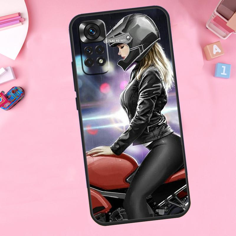 

Девушка на мотоцикле Аниме Для Xiaomi Redmi Note 13 14 9 10 11 12 15 Pro Plus Чехол для телефона Для Redmi 15 C 14C 10C 12C 13C Redmi 15C 5G