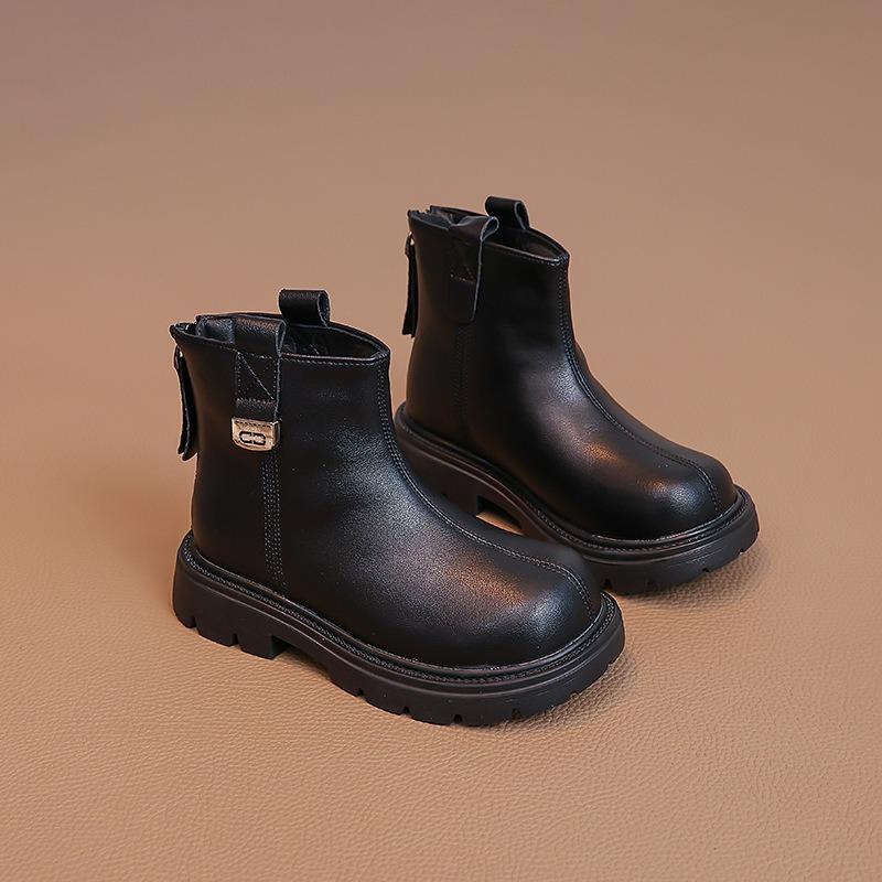 Kids Girls Fashion Soft Leather Ankle Martin Boots Casual Short Boots