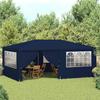 Professional Party Tent with Side Walls 4*6 M Blue 90 G M²