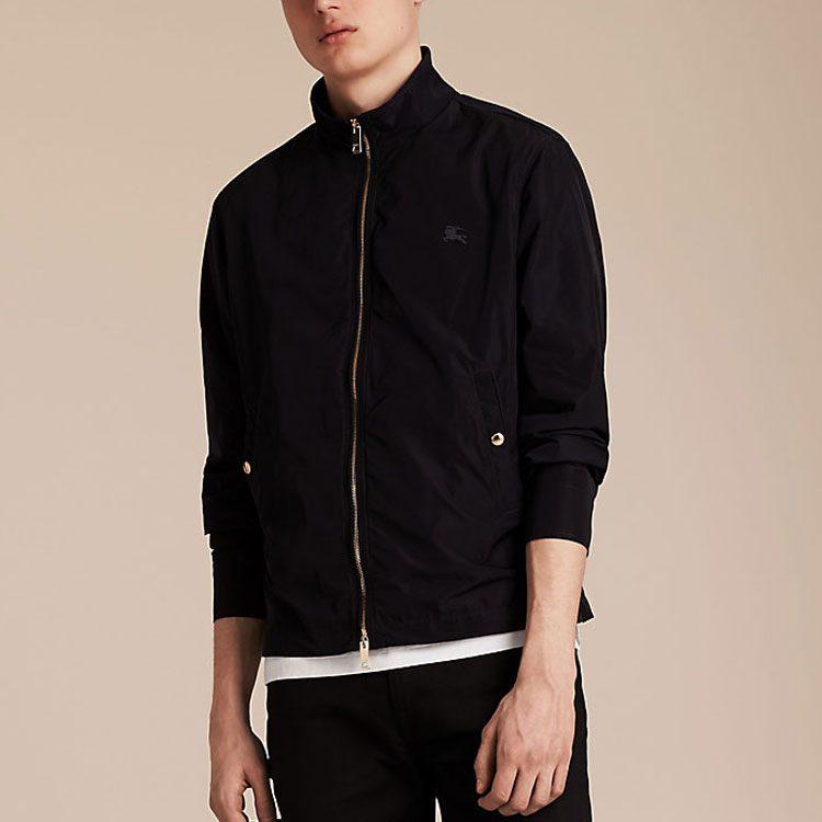 Burberry Men's Britain Windbreaker Jacket Black 39987701
