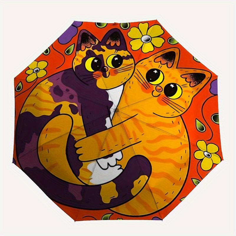 

1pc Cat Hug Umbrella - 8-Rib Automatic Open/Close, Fashionable Compact Umbrella for Outdoor Adventures yy250813158