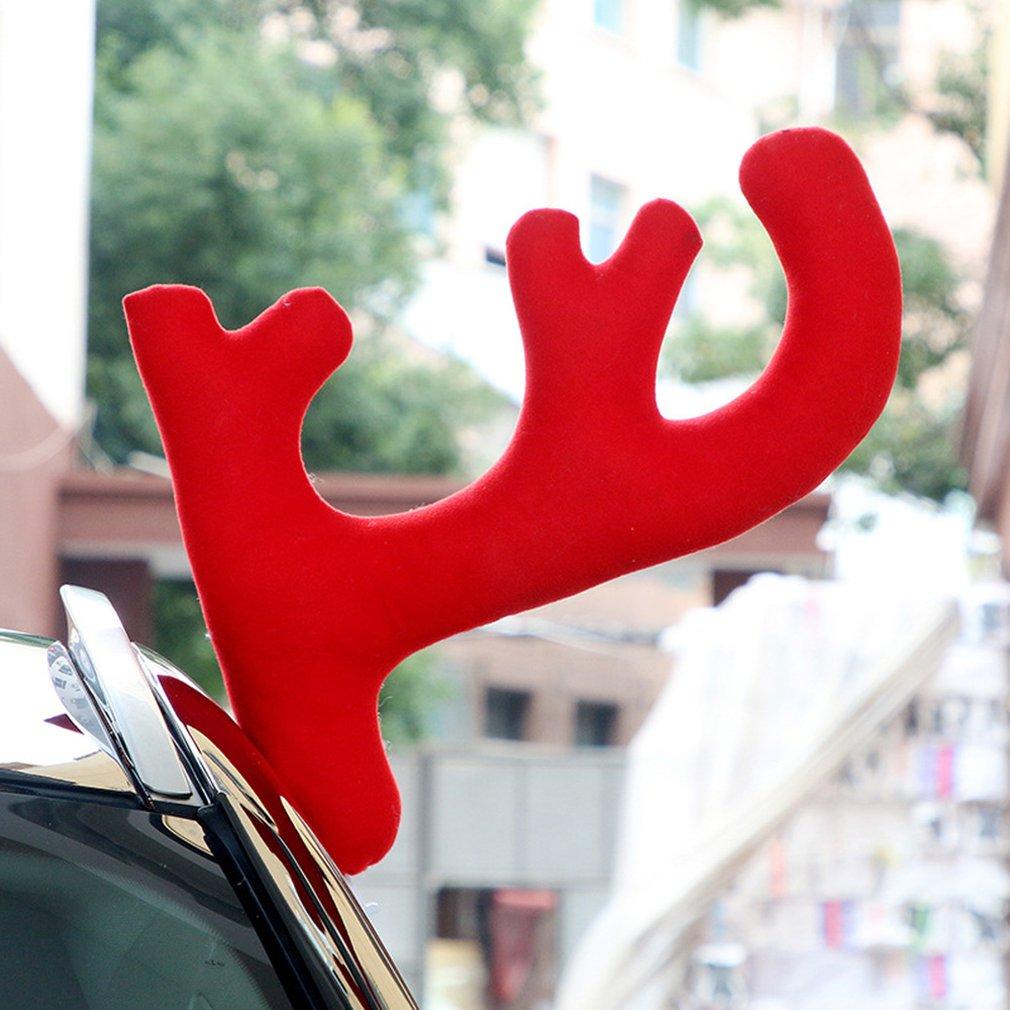 Buy Christmas Car Reindeer Antler Nose Large Cute Decor Car Nose Horn