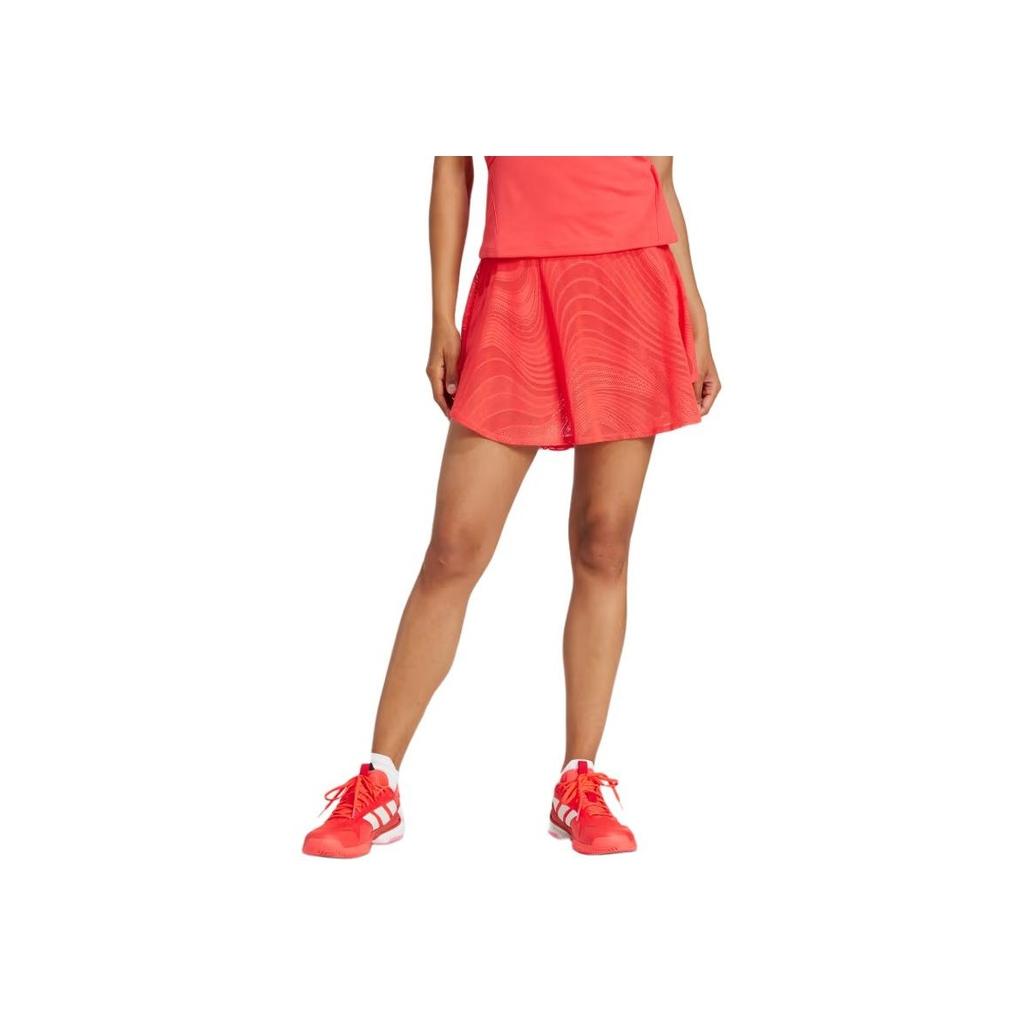 Adidas Tennis Climacool FW24 Wow Skirt Pro Series Fashion Versatile Comfortable Simple Tennis Casual Skirt Women Skirts Translucent-Red JD6092