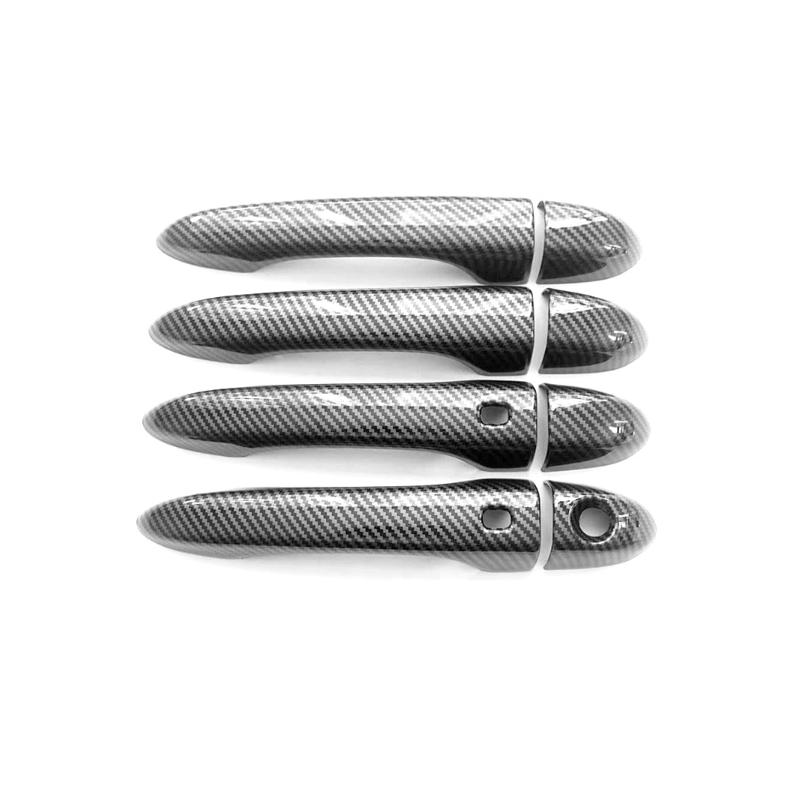 Car Decoration Door Bowl Handle Cover For Fiat 500X 2015-2024 Cars Accessories Exterior Styling Carbon Fiber Chrome Silver Black