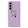 For Samsung Galaxy A36 5G Case Black Love Pattern Printing Straight Edge TPU Phone Back Cover